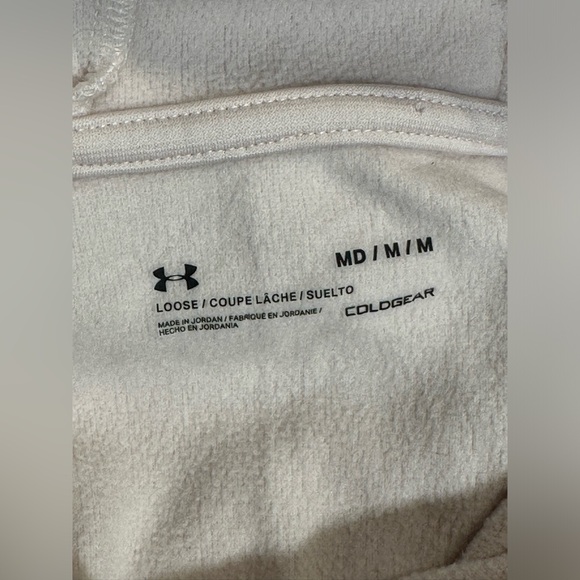 Under Armour UA Womens Medium Pink Pullover Hoodie Coldgear Sweatshirt - Picture 2 of 4